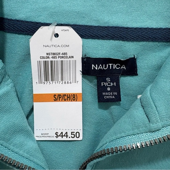 Nautica Men's Teal Half-Zip Sweater - Picture 9 of 10